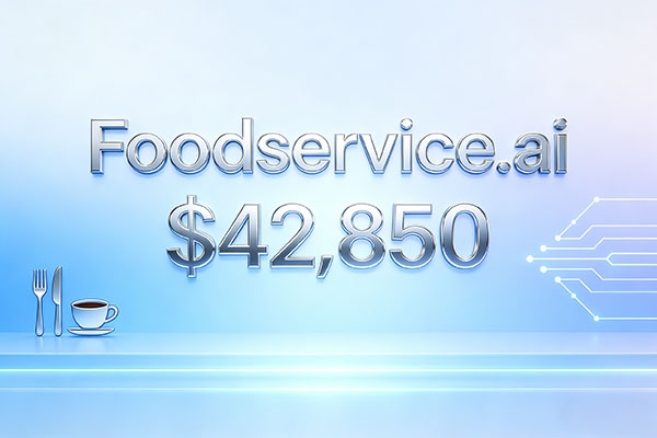 Foodservice.ai以42,850美元售出，AI餐飲賽道域名價(jià)值持續(xù)爆發(fā)