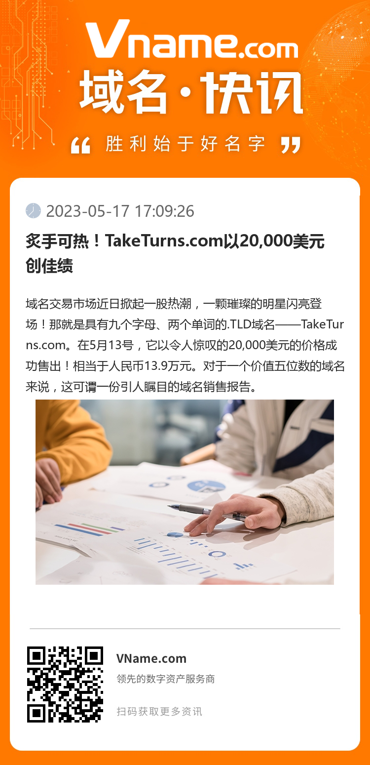 炙手可熱！TakeTurns.com以20,000美元創佳績