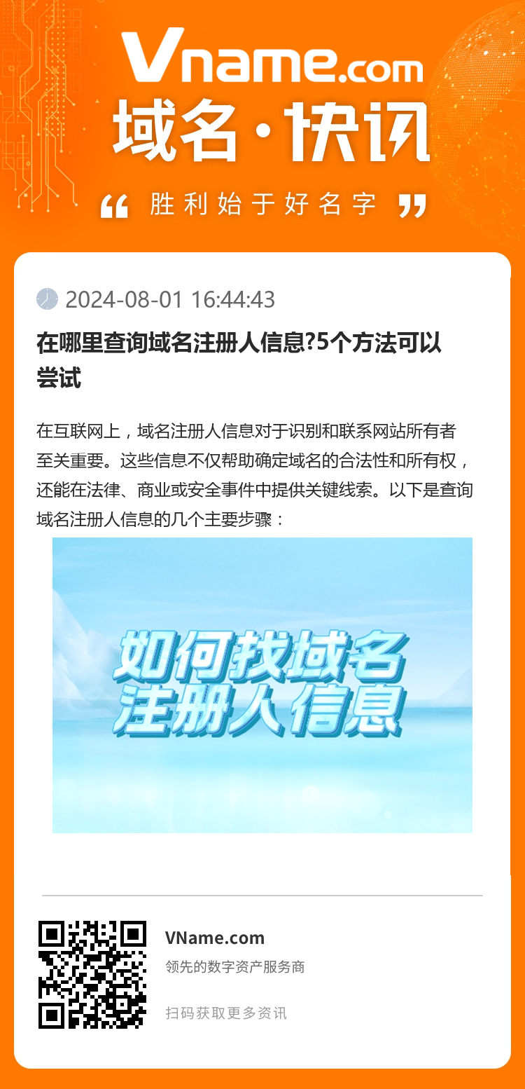 在哪里查詢域名注冊人信息?5個方法可以嘗試