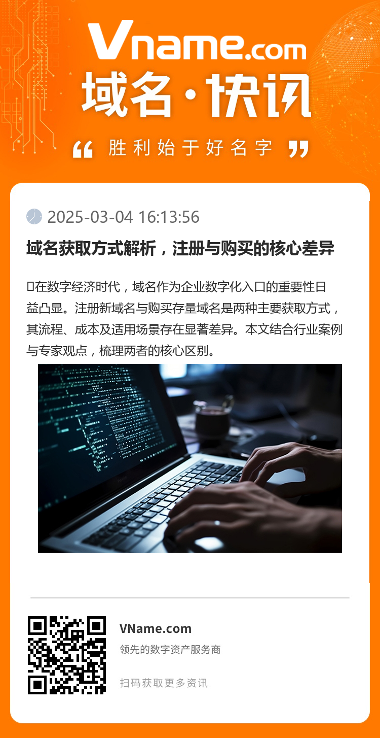 域名獲取方式解析，注冊與購買的核心差異