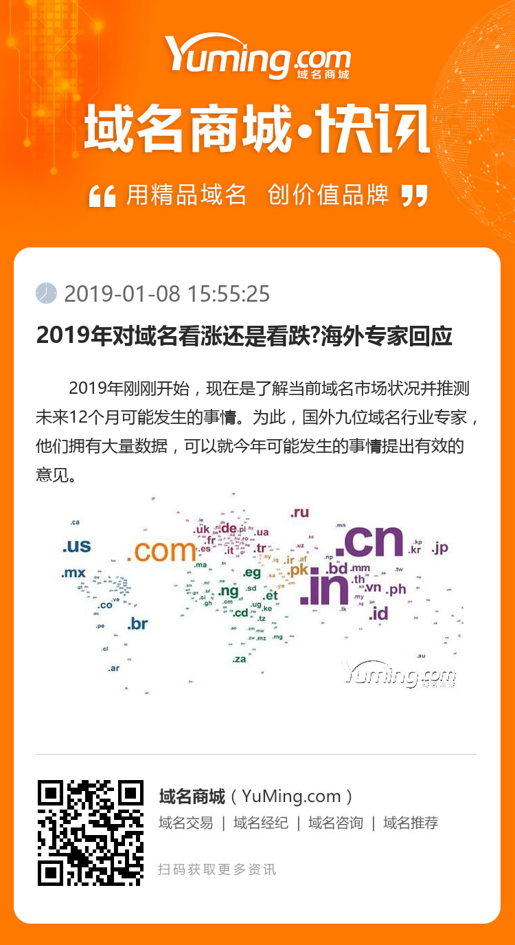 2019年對域名看漲還是看跌?海外專家回應(yīng)
