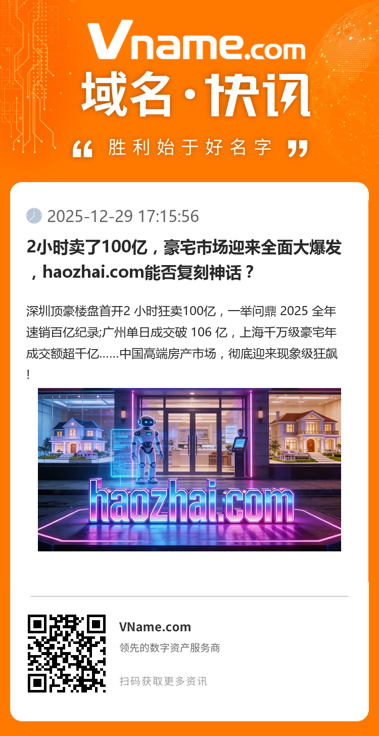 2小時賣了100億，豪宅市場迎來全面大爆發，haozhai.com能否復刻神話？